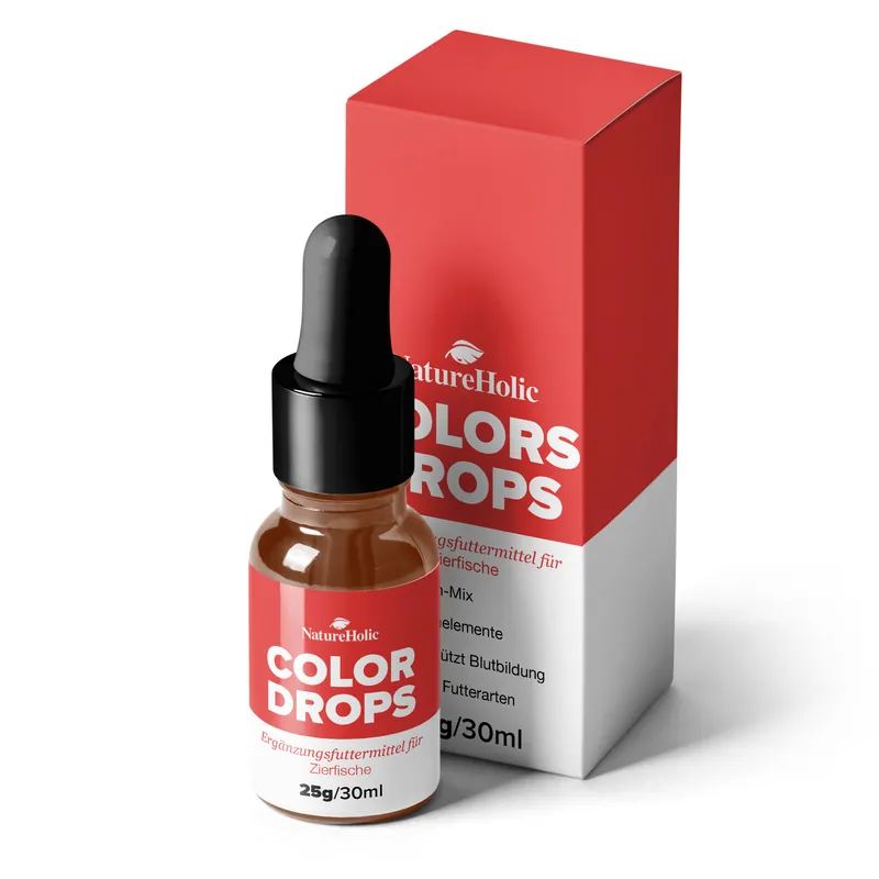 NatureHolic Color Drops, Fischfutter Zusatz für intensive Farben, 30 ml Mega-Angebot